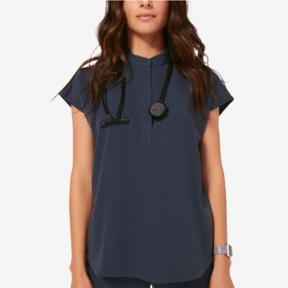 Figs Dark Harbor Scrub Top